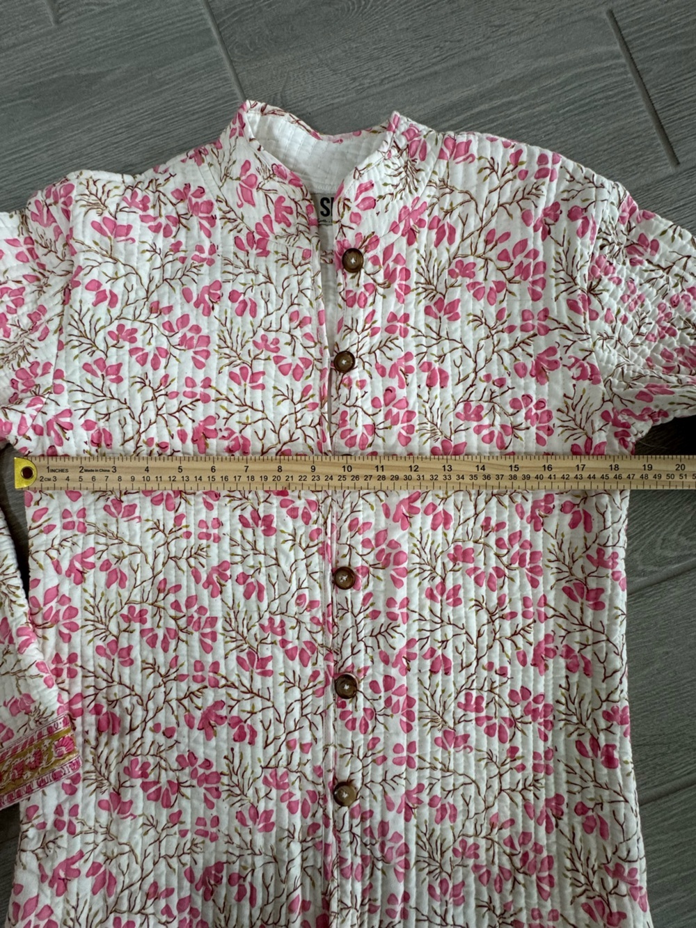 SUR LA VAGUE Pink Flower Carpet Jacket One Size VGUC - Picture 10 of 10